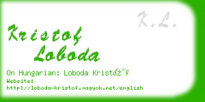 kristof loboda business card